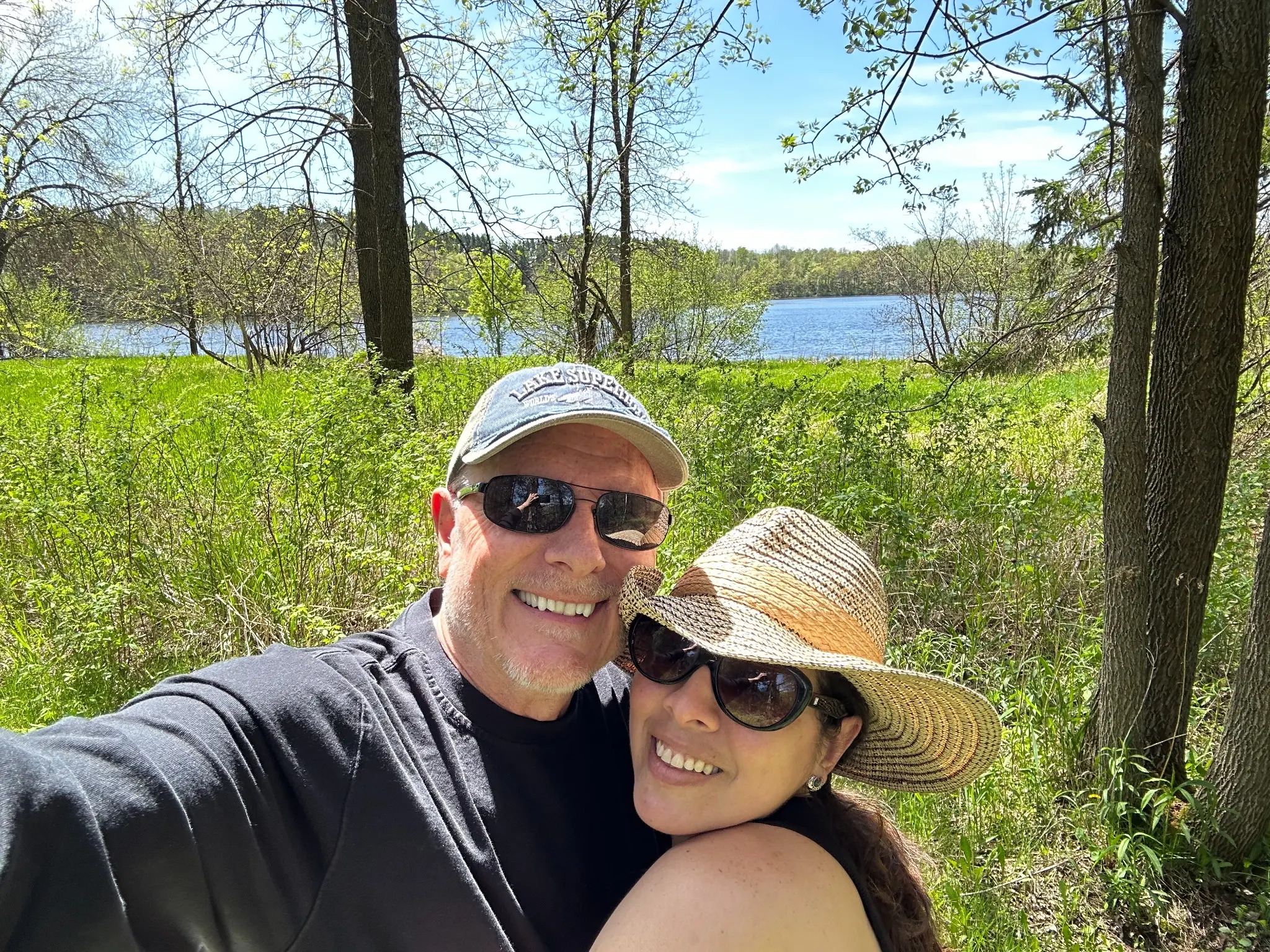 Tim and Ceci together beside a Minnesota lake